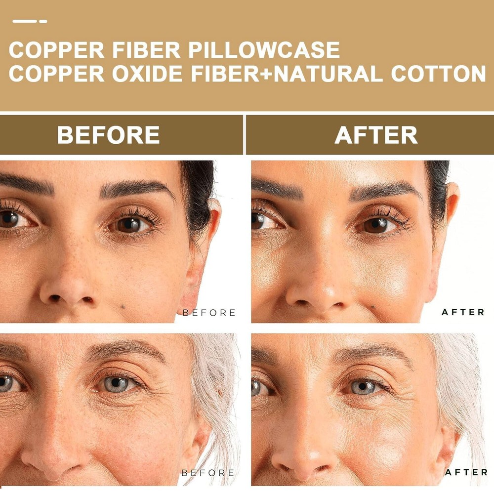 100% Copper Compression Copper Pillowcase for Beauty Hair