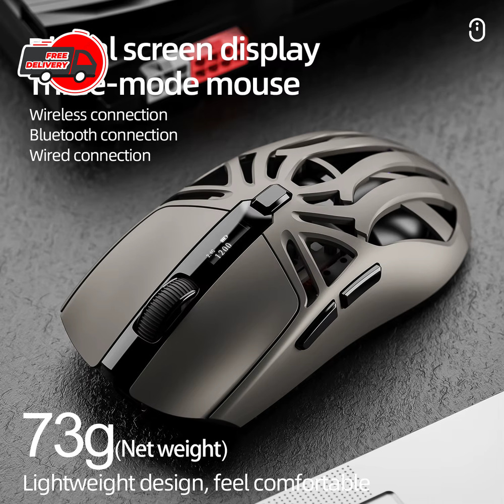 SmailWolf RS8 Bluetooth 2.4G Triple-Mode Gaming Mouse 10000DPI Lightweight