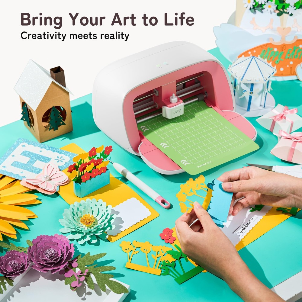 Likcut Vinyl Cutter Machine Creator Bundle with Carrying Case & Accessories, ...