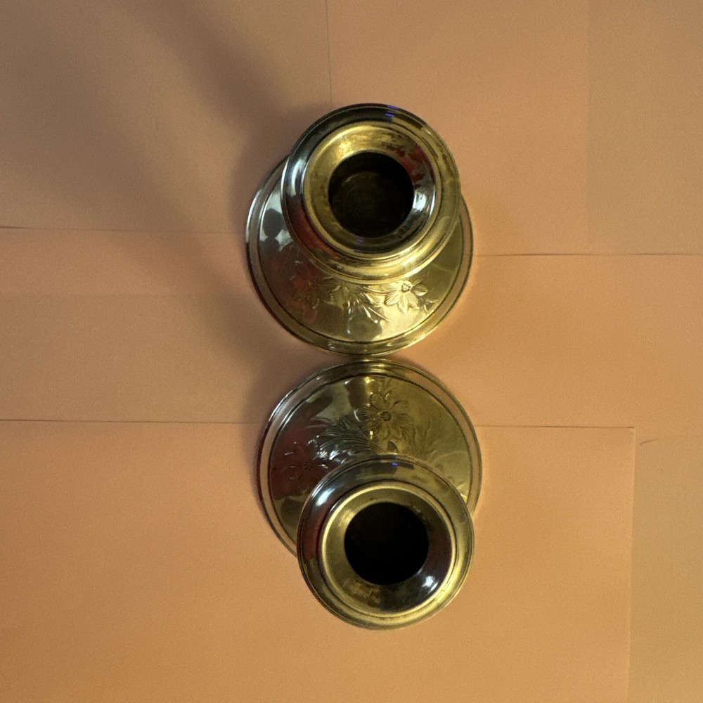 Sterling silver weighted candleholders