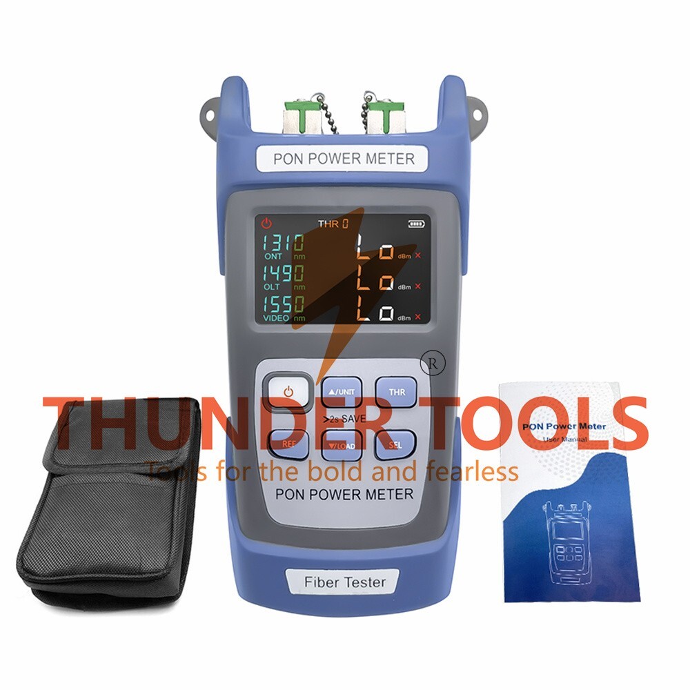 Thunder Tools Handheld PON Power Meter Optical Fiber Tester Network Ten