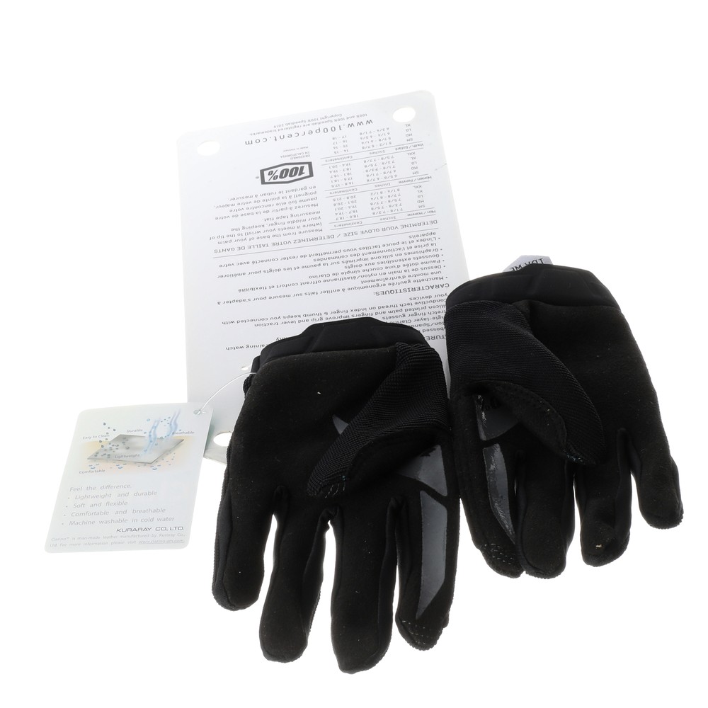 100% Youth Ridecamp Black Gloves Medium
