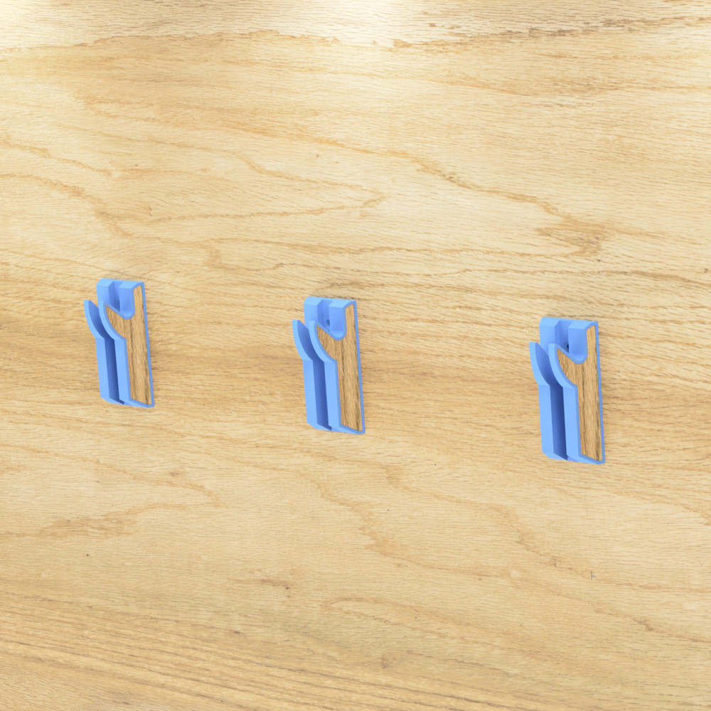 Wall-Mounted Single Fin Holder – Stylish & Practical Fin Storage (Set of 3)