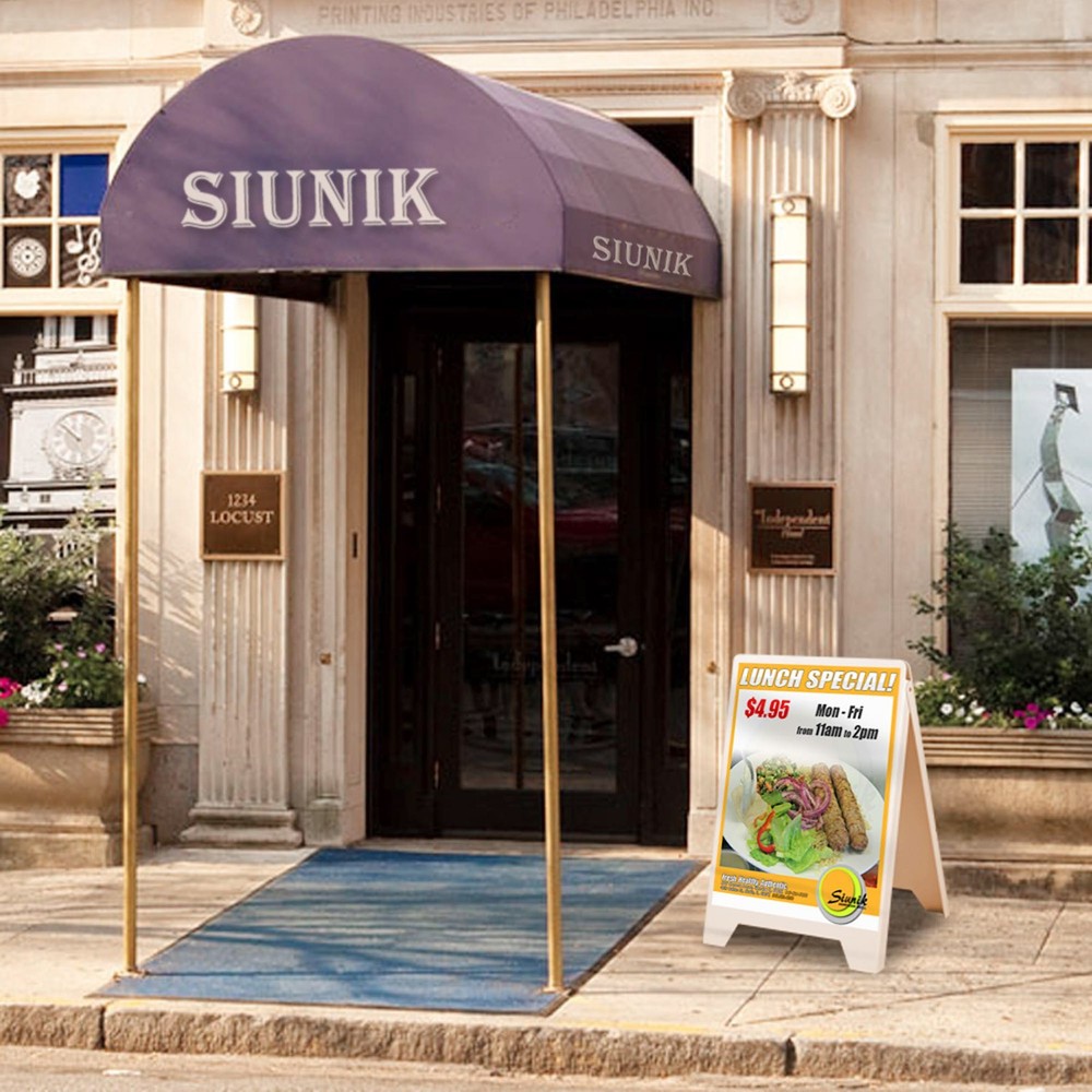 Double Side Sidewalk A-frame Folding Display Sign Sandwich Board Pavement 6 Pack