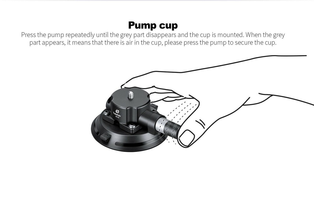 Leofoto SC-02 100mm Suction Cup Base 1/4" Screw