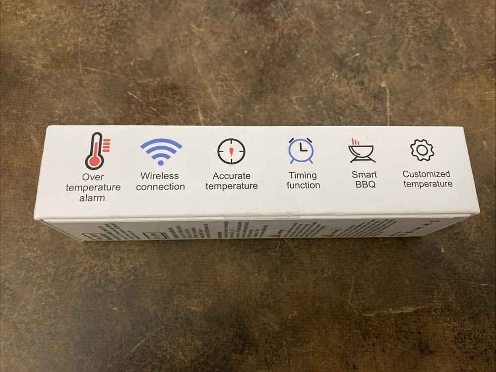 INSMART Wireless Smart Meat Thermometer,330FT Bluetooth Range - Sealed New !