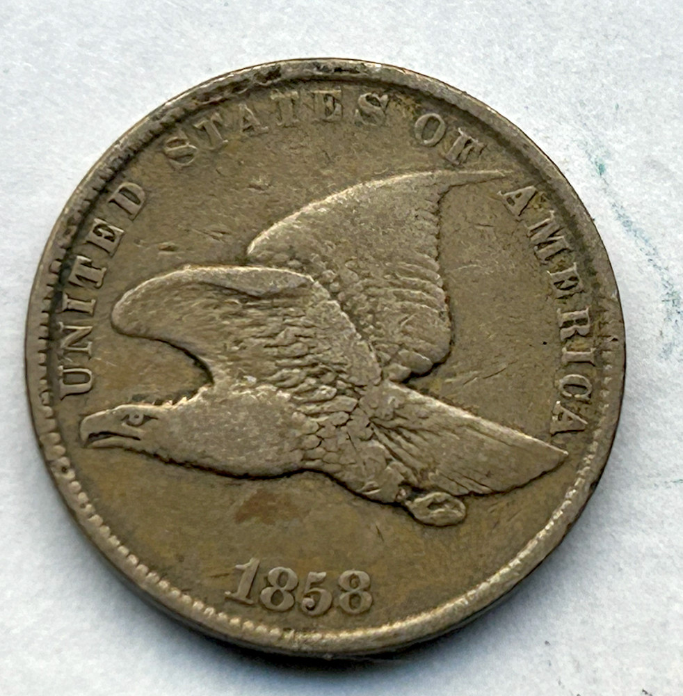 USA FLYING EAGLE CENT 1858