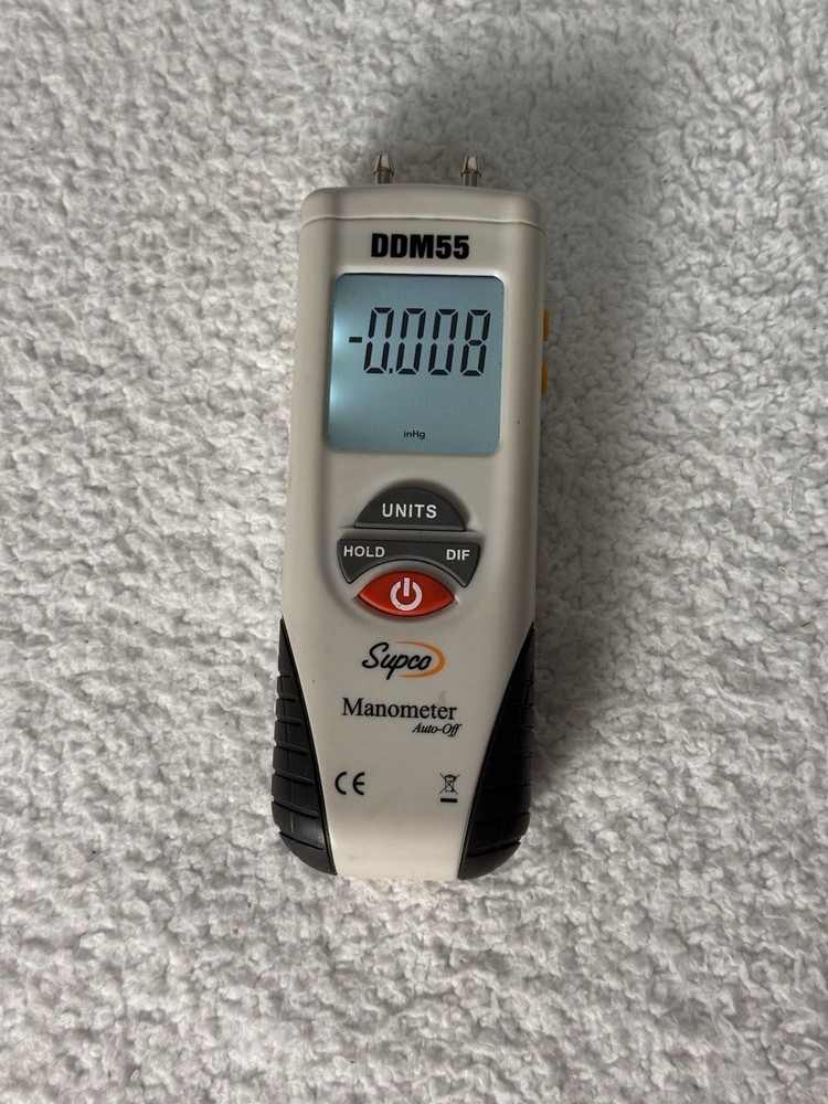 Supco DDM55 Dual Input Digital Differential Manometer with LCD Display