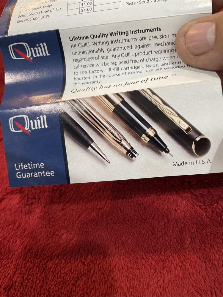 Quill ball point pen