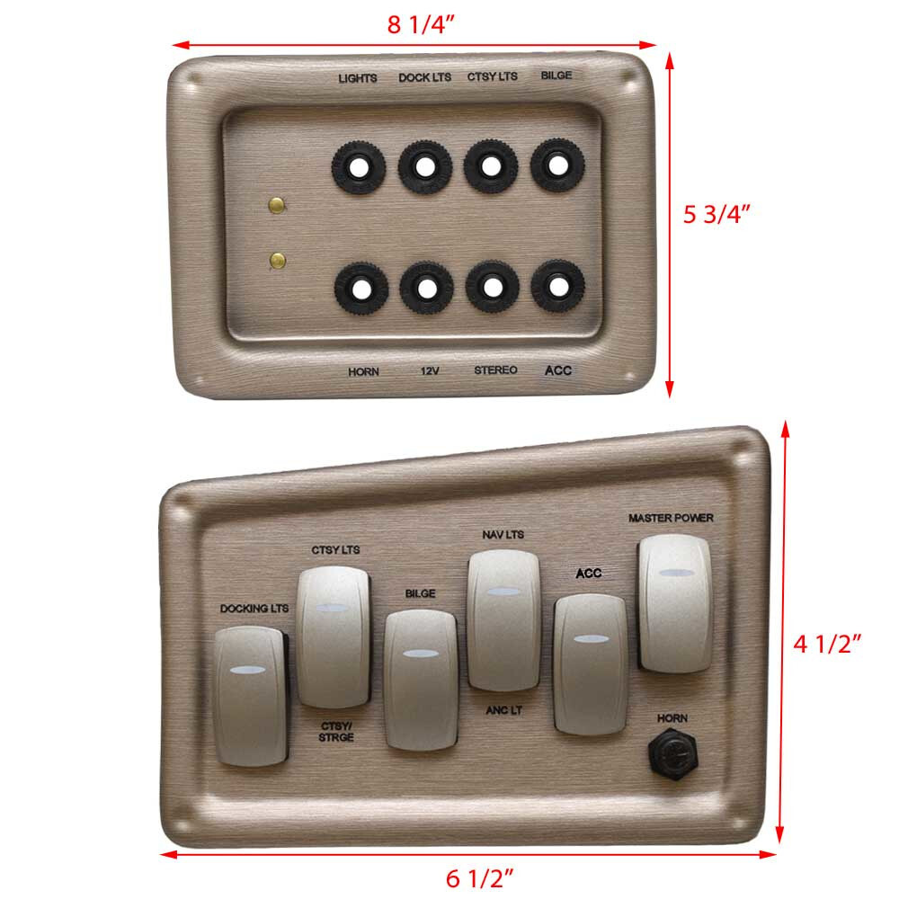 G3 Boat Switch Panel Set 73422850 | Brushed Brown Plastic (2 PC)