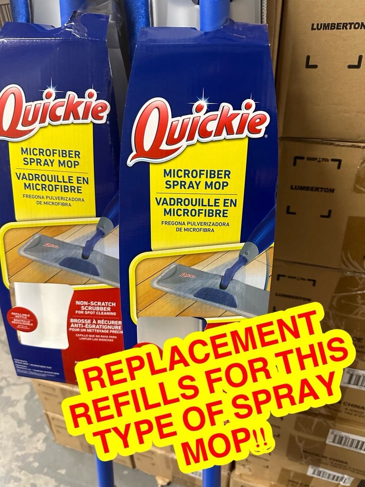 Quickie (3 PACK) #1M19 Microfiber Spray Mop Pad Refills