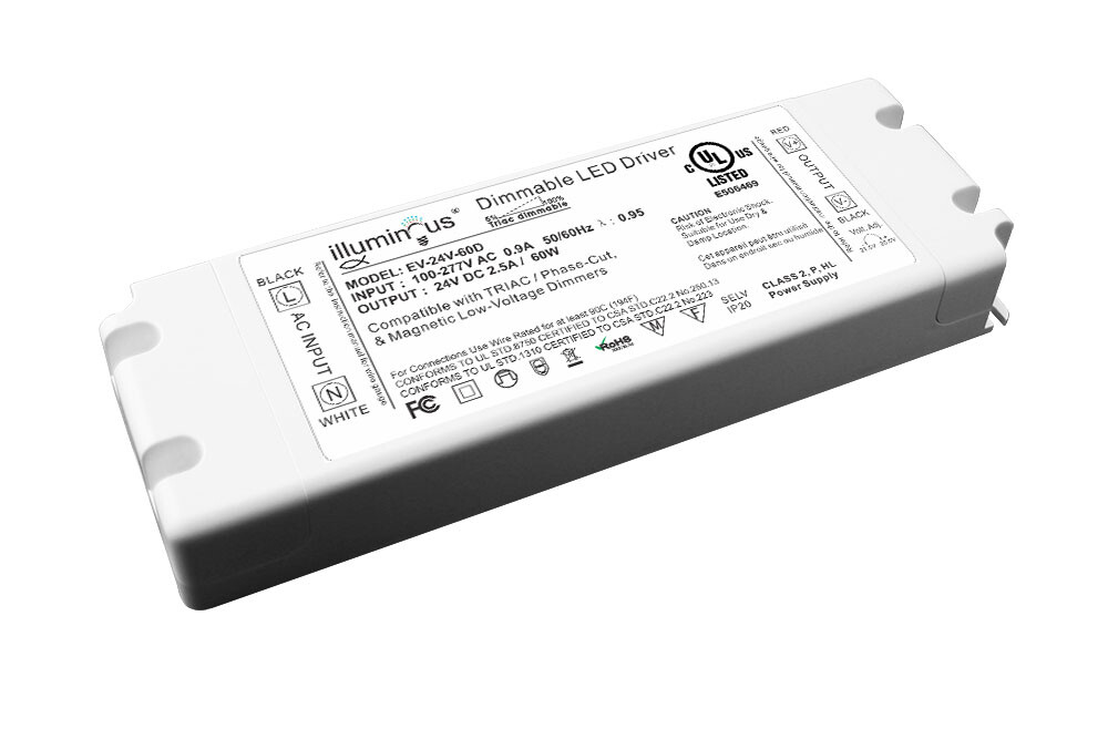 24V 60W Dimmable CV DC LED Driver UL approved