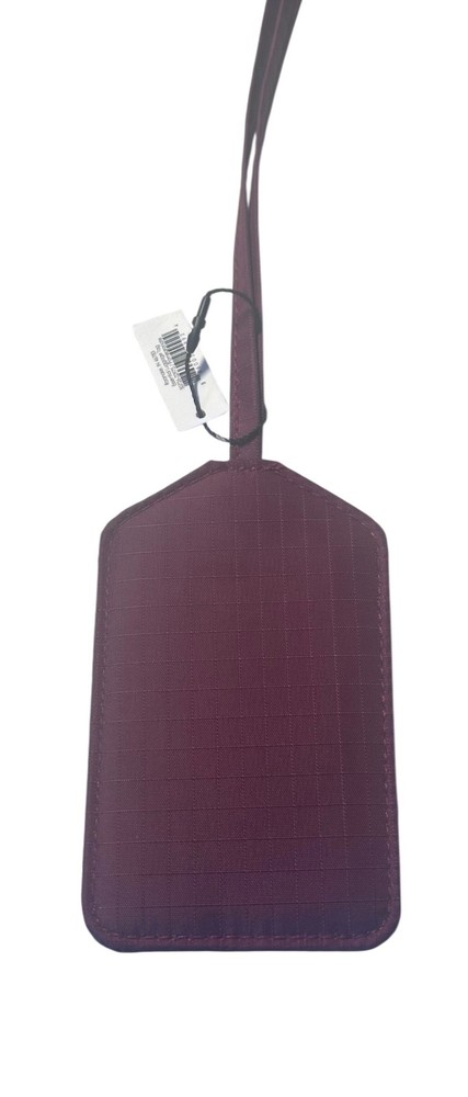 Vera Bradley Essential Pomegranate Luggage Tag- solid pattern - reddish brown