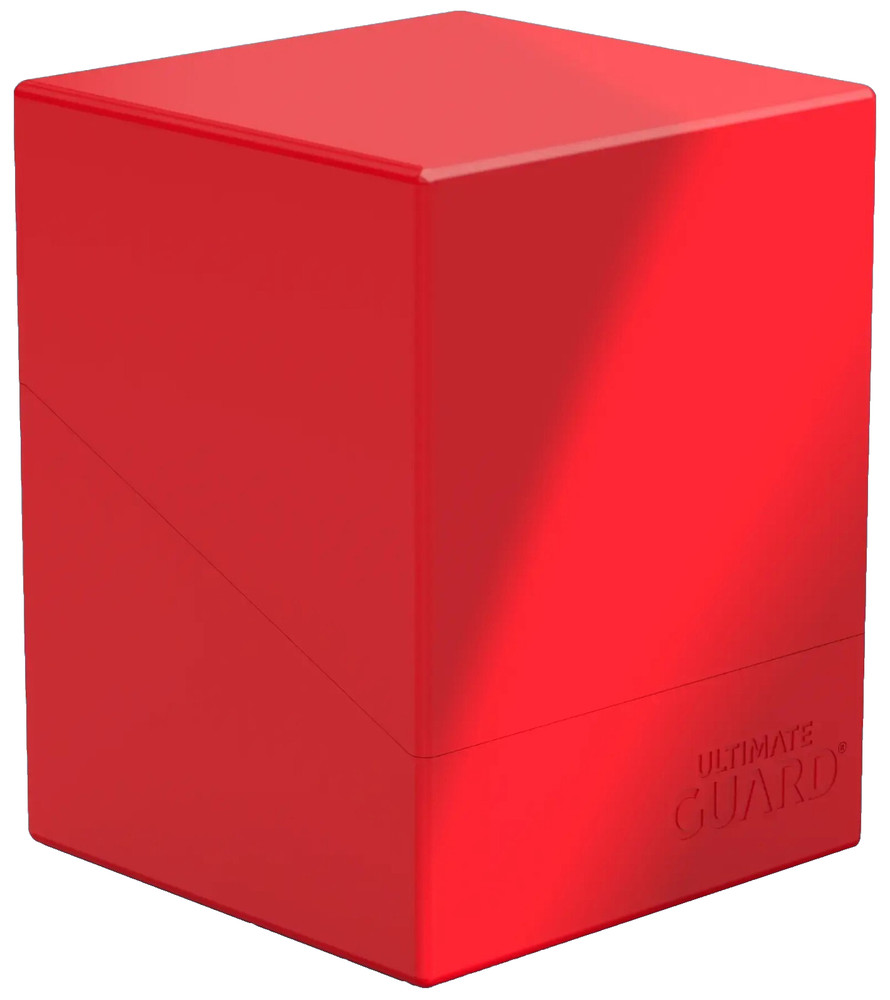Ultimate Guard Solid Red Boulder 100+ Deck Case New Card Storage Box ccg