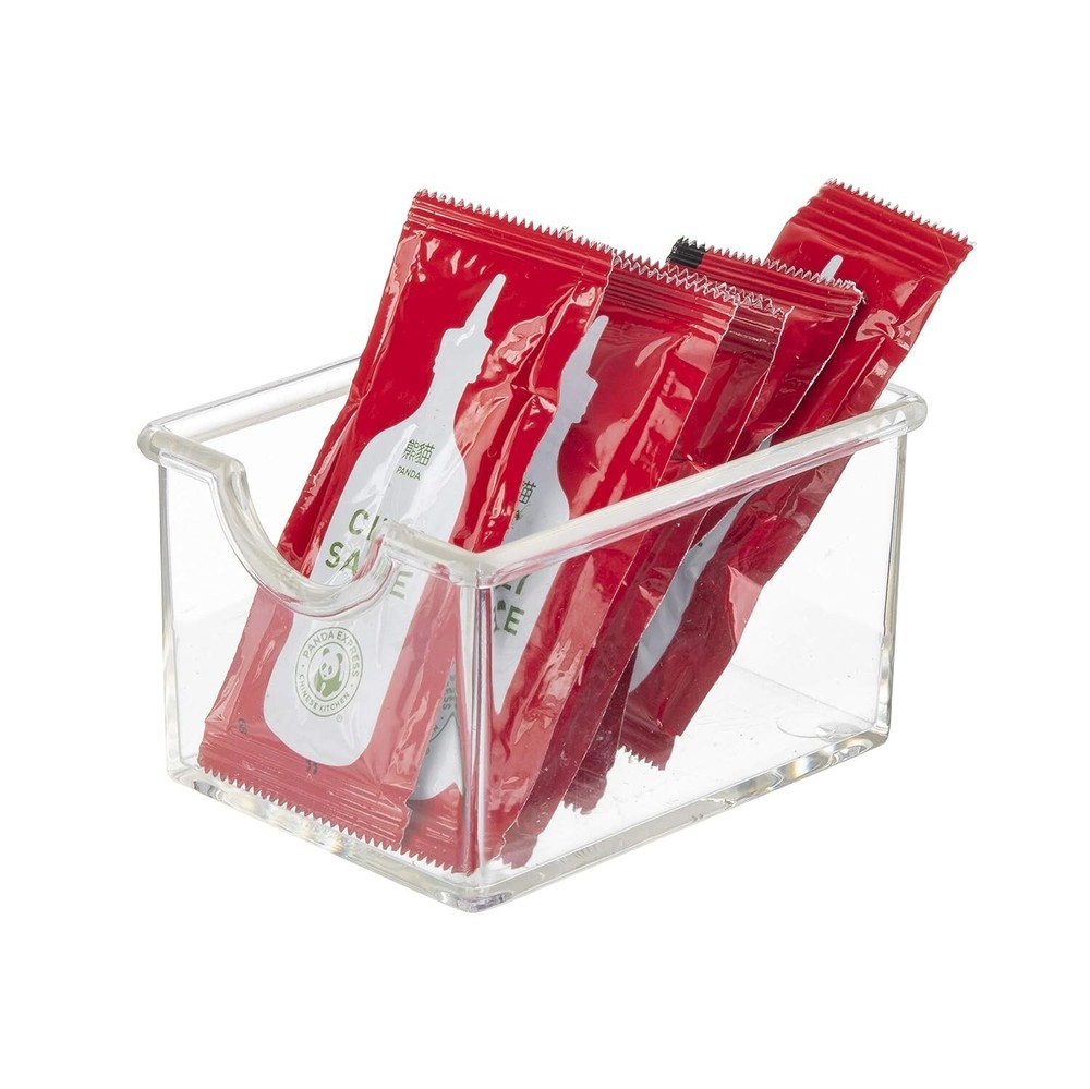 TableCraft Clear Rectangular Sugar /Sauce Packet Holder