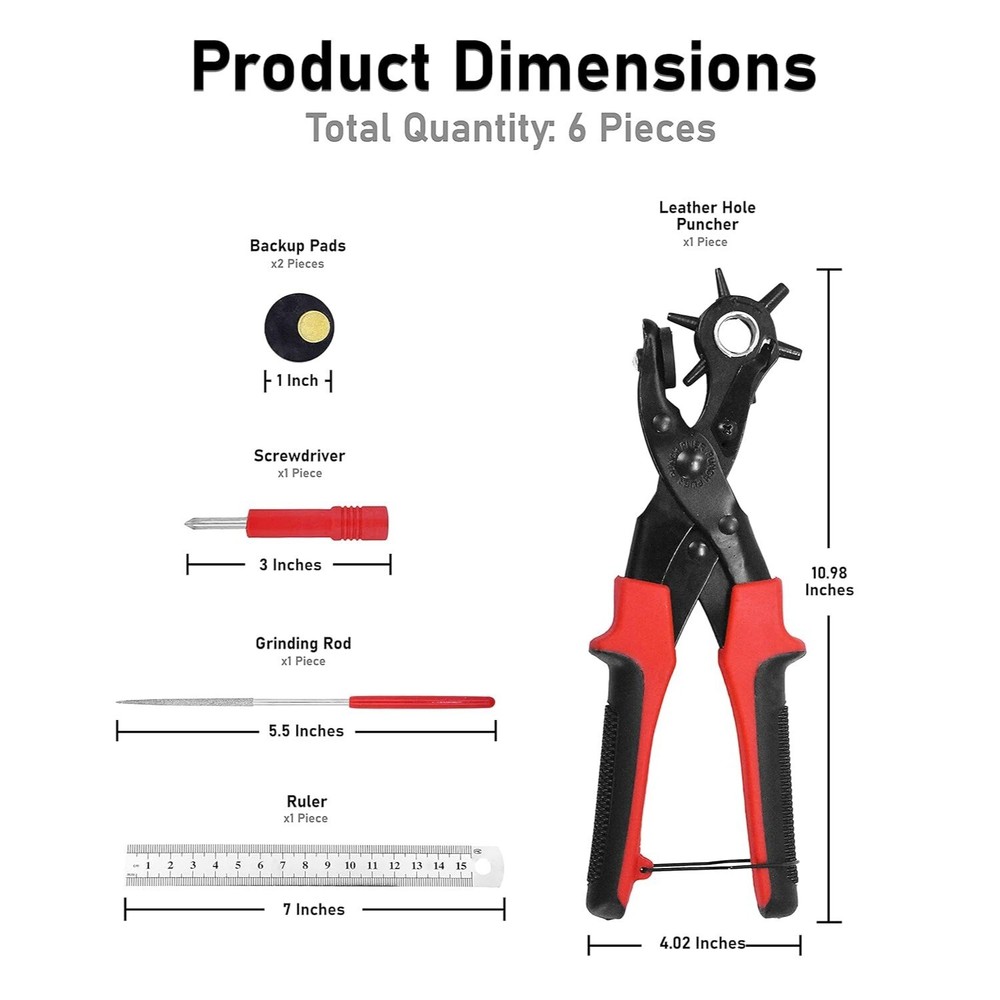 Tools Xool Revolving Hole Punch Plier Kit