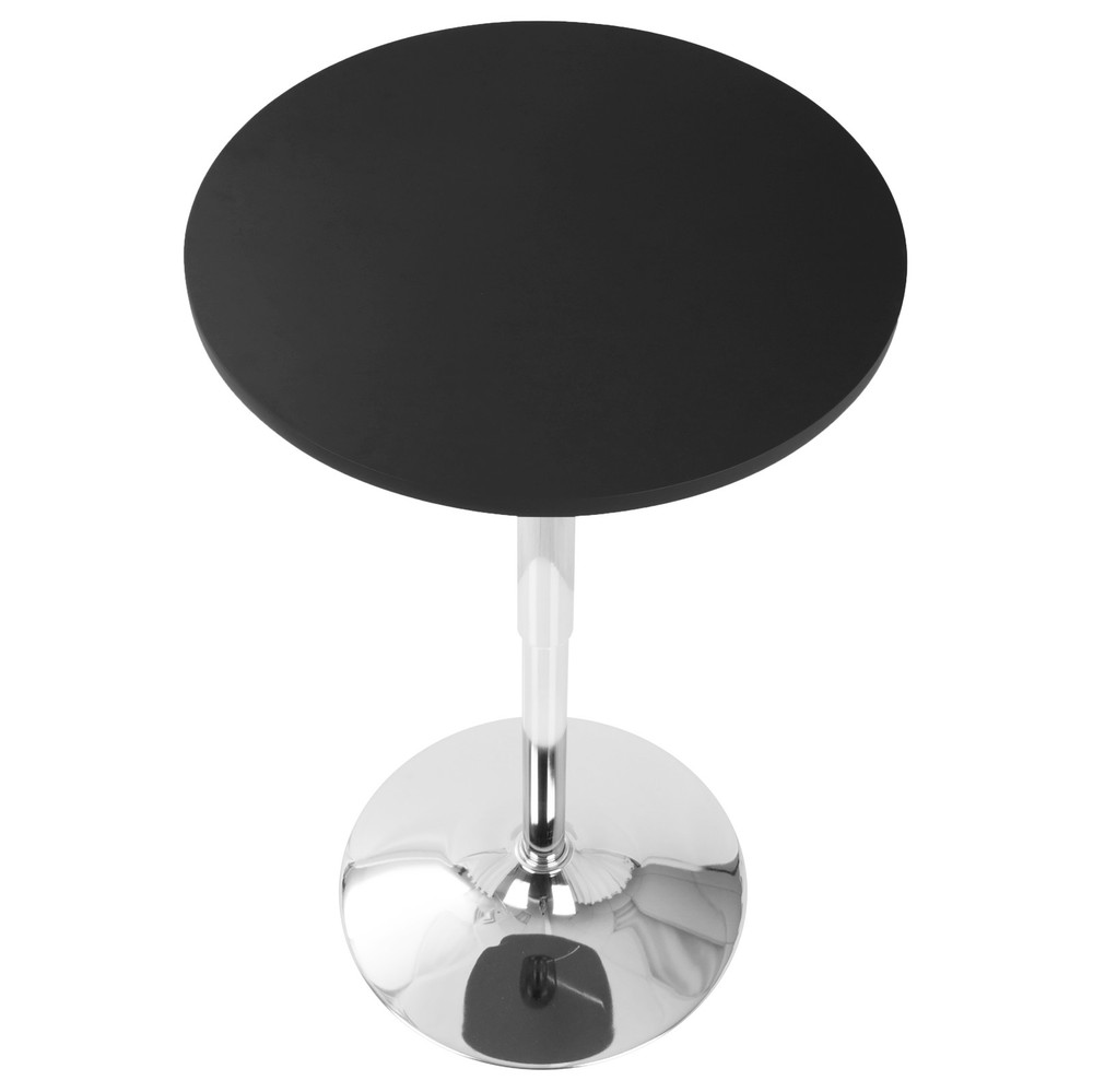 Adjustable Contemporary Bar Table in Black by