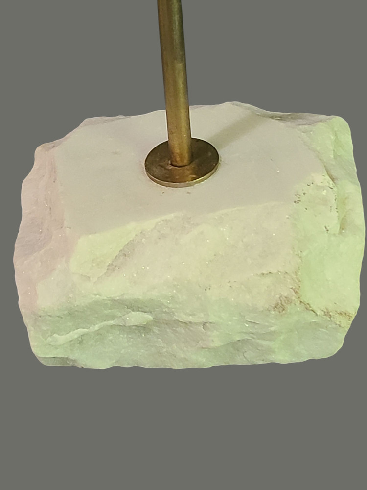 Unique Decorative Sliced Agate Stone on Marble Stand