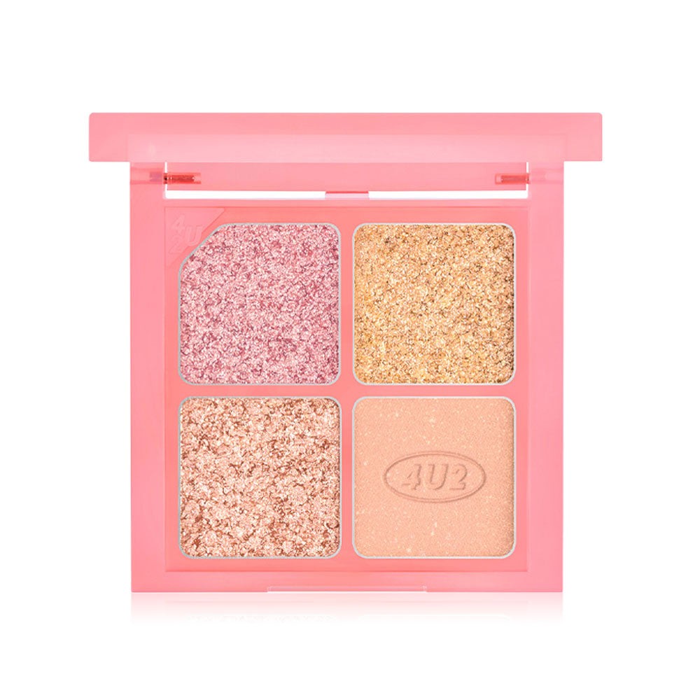 4U2 Eyeshadow Palette - 4.4g Rose Quartz with Dense Texture