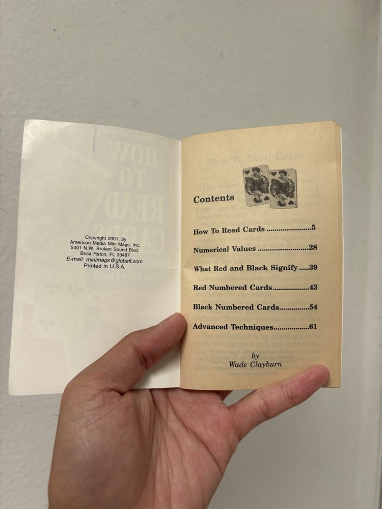 Vintage Guide To Reading Cards