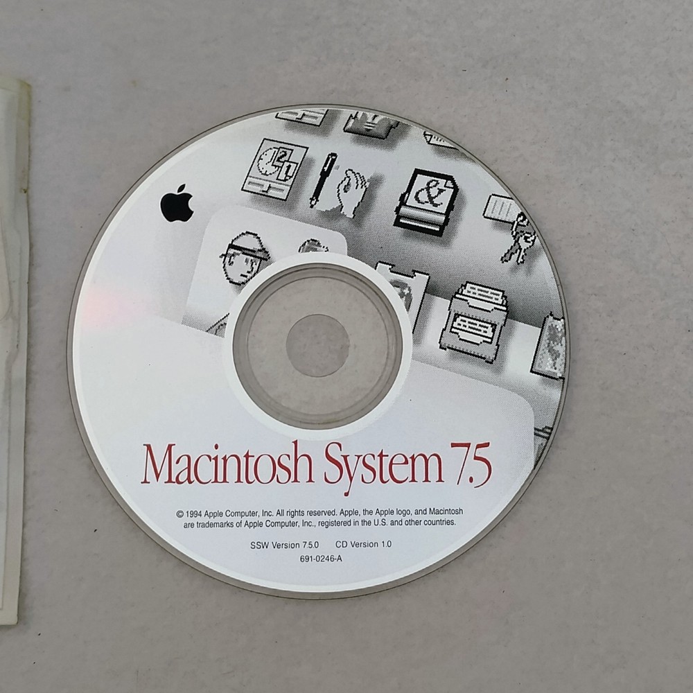 Apple Macintosh System 7.5 Installation CD Ver 1.0, 691-0246-A