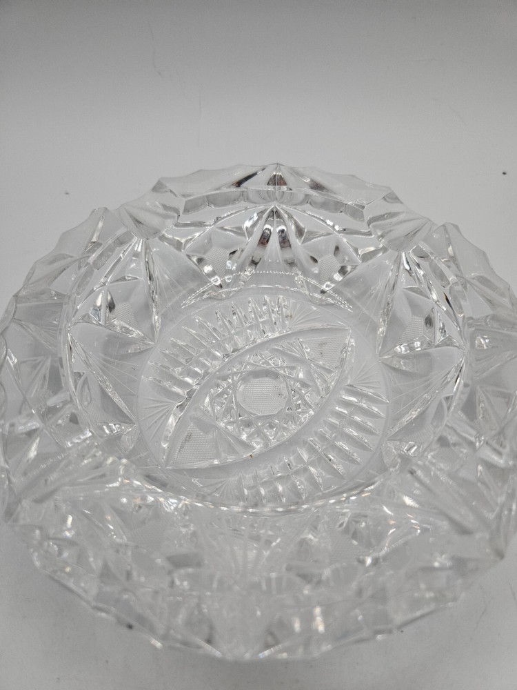 VTG. Clear Etched Glass Cigar Ashtray