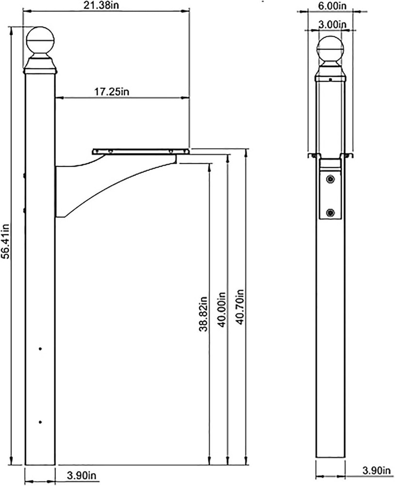 Architectural Mailboxes Landover Aluminum Mailbox Post