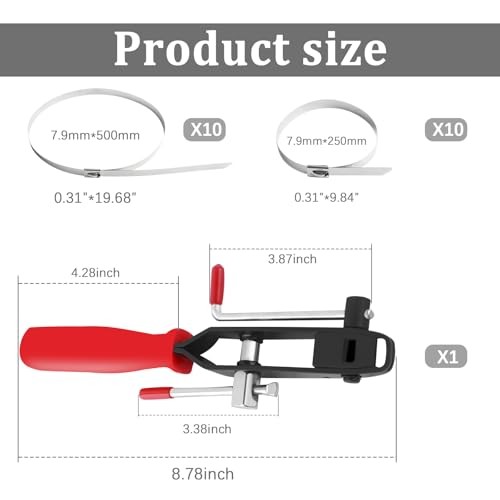 Thickened CV Boot Clamp Tool Kit,CV Joint Ear Clamp Pliers with 20 CV Boot