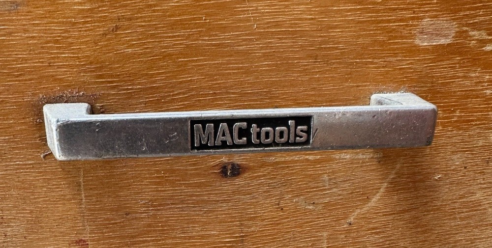 Vintage Mac Tool Box Drawer Handle With Screws, Square Frame 4” Long 1” Deep