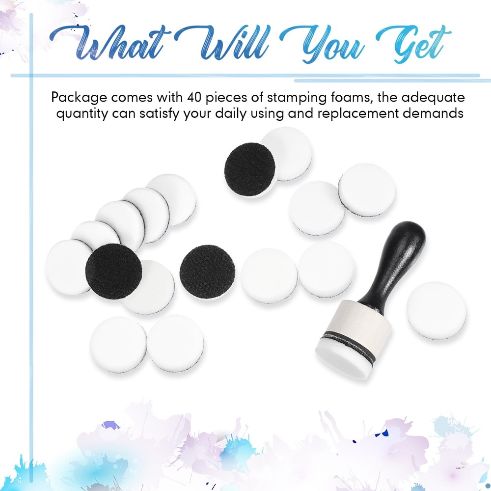 42 Packs Mini Ink Blending Tool Set, Include 2 Pcs Round Alcohol Ink Mini App...