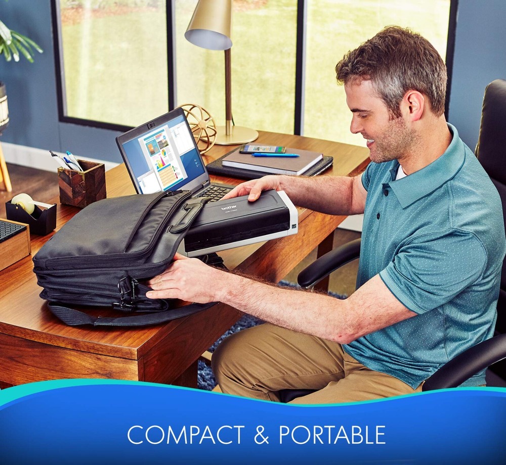 Brother Wireless Color Desktop Document Scanner ADS-1700W Touchscreen LCD