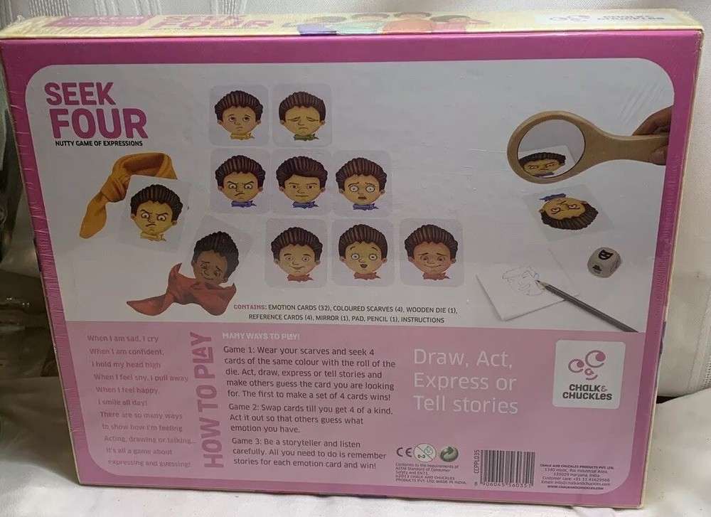 Seek Four Developmental Game Verbal /Nonverbal Expression of Emotions ASD