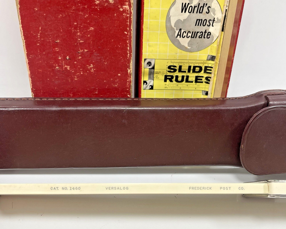 Frederick Post Co. Versalog 1460 Bamboo Hemi Slide Rule w/ Case & Box