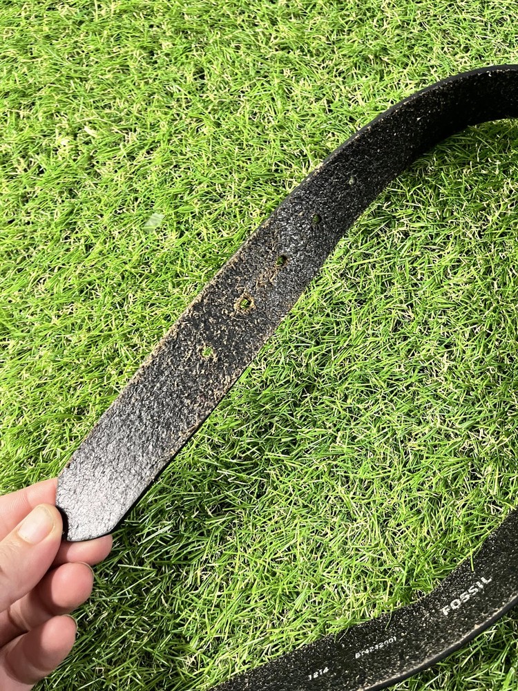 Fossil Black Leather Belt Size 40 M