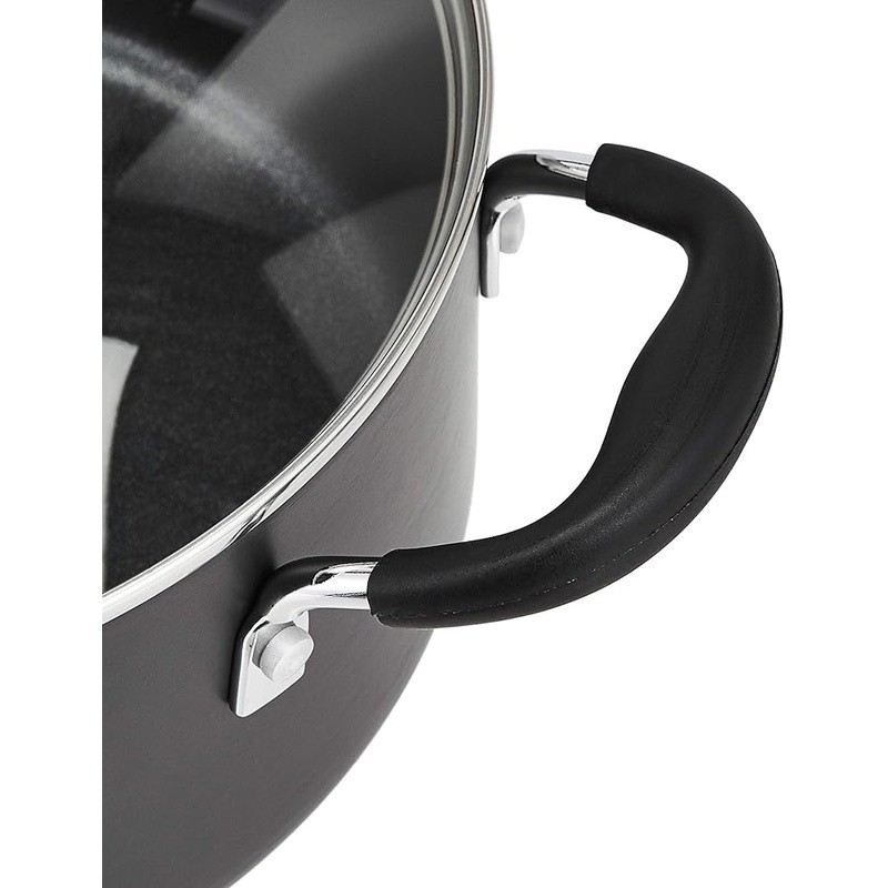 12 Piece Cookware Set Hard Anodized Nonstick Soft Handle Dishwasher Safe New