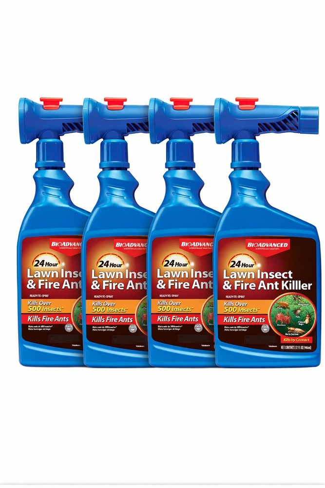 x4 BioAdvanced 24 Hour Lawn Insect & Fire Ant Killer, a ready-to-spray 32oz