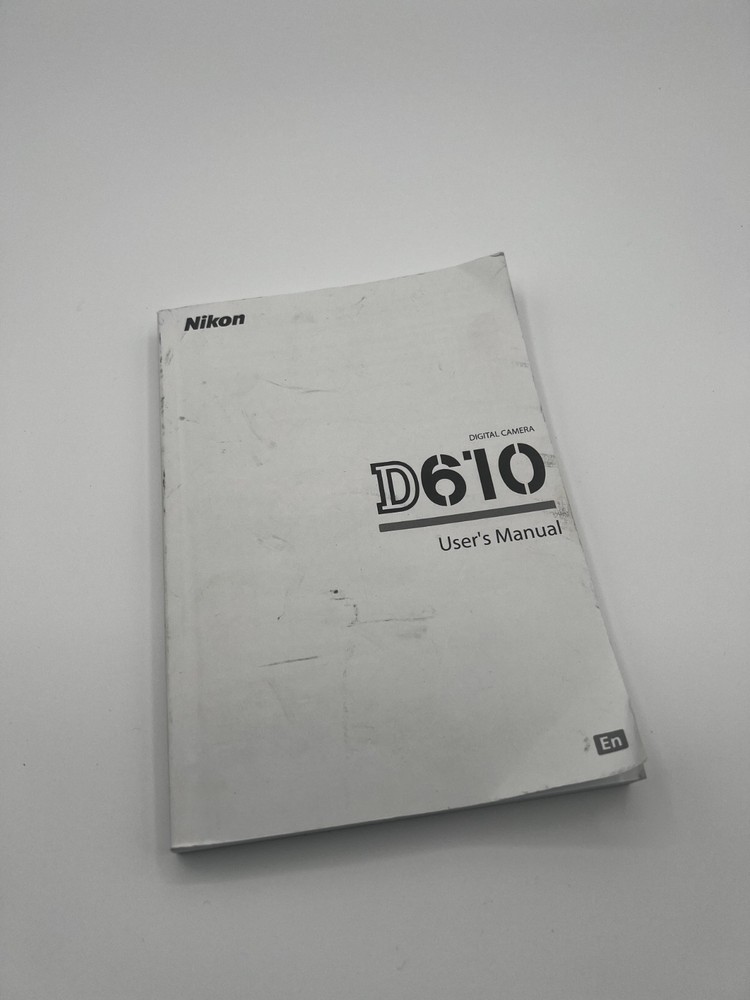 Nikon D610 Instruction Owners Manual D610 Book