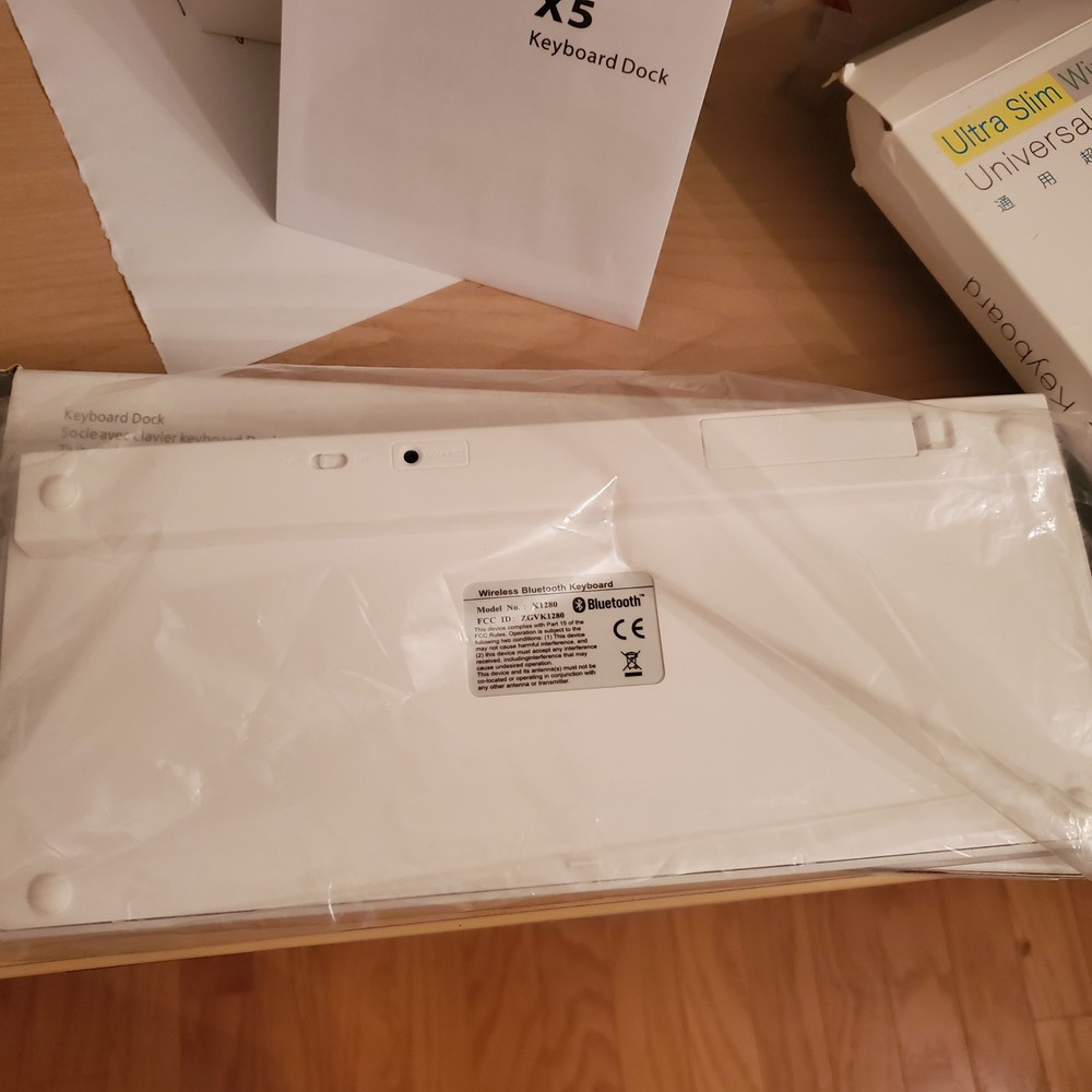 New X5 Bluetooth Wireless Mini Keyboard Apple iOS & Android Phone Tablet White