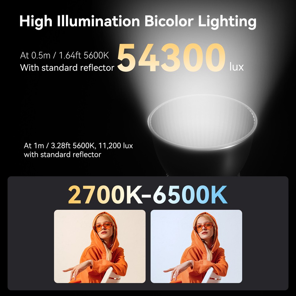 SmallRig RC 60B Bi-Color LED Monolight Video Light+Free Gift Silicone Diffuser