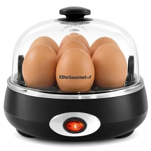 Rapid Egg Cooker - 7 Egg Capacity, Easy Peel Hard/Medium/Soft Boiled, Poacher &