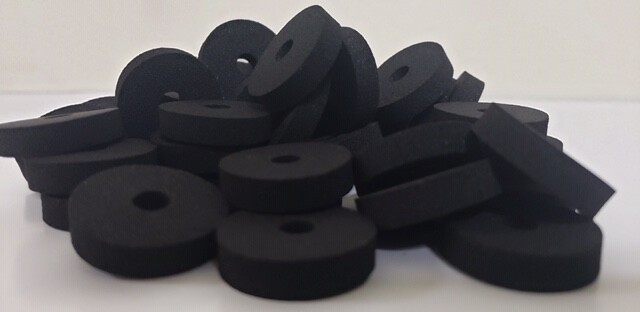 WASHERS CLOSED CELL SPONGE 100 PCS 1/4 X 1" OD X 3/8 ID