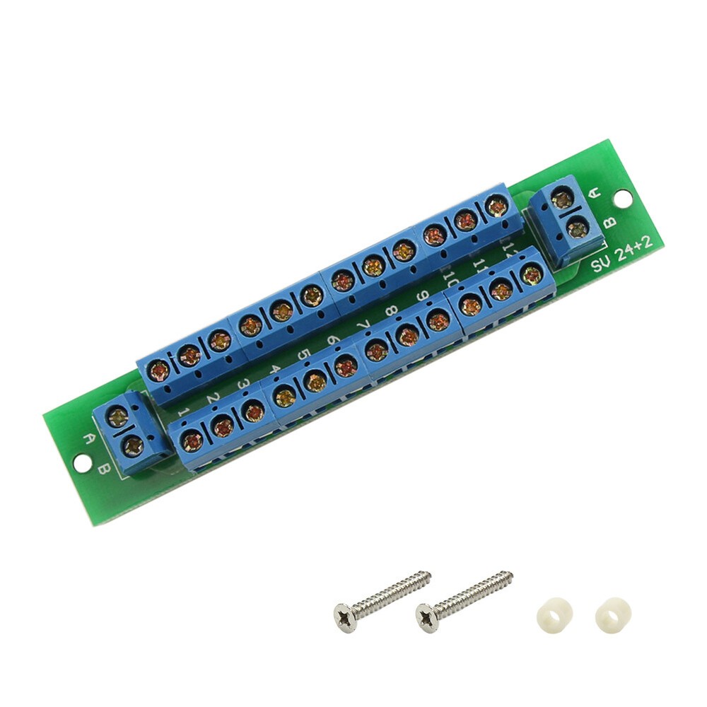 2 Units Power Distribution Board 2 Inputs 13 pairs Outputs for DC AC Voltage