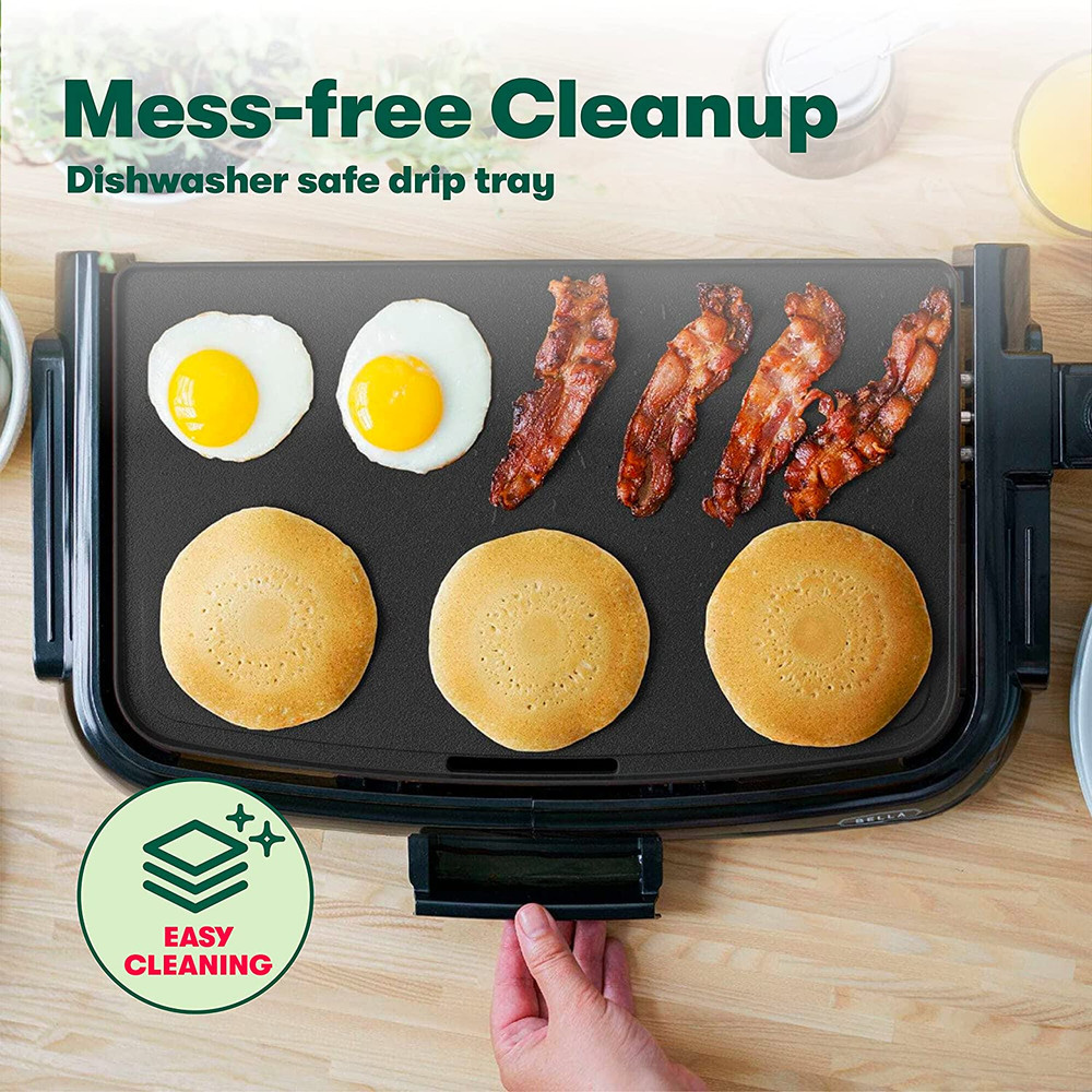 Electric Griddle & Flat Grill with Nonstick Large Cooking Surface and Removable