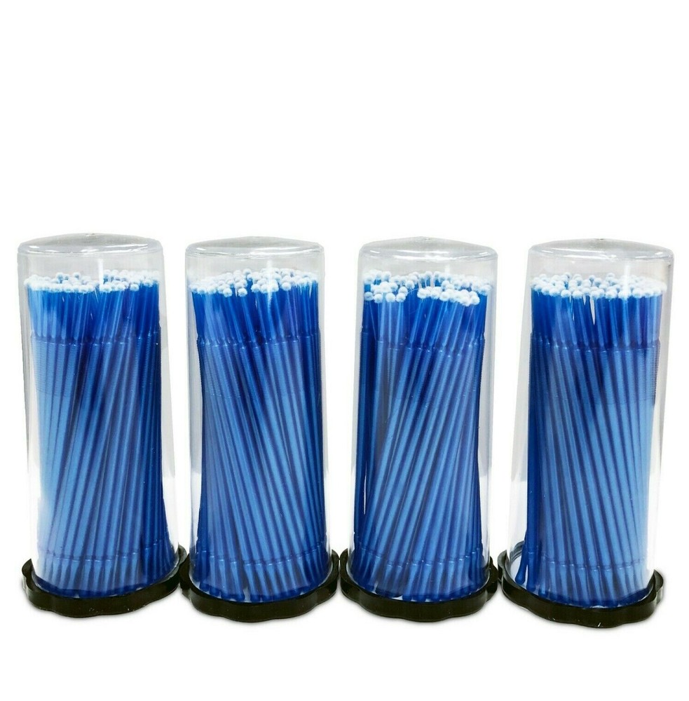 400 (4 Kegs) Blue Micro Brushes Regular Tips, Lash Tools Brush Makeup Eyelash