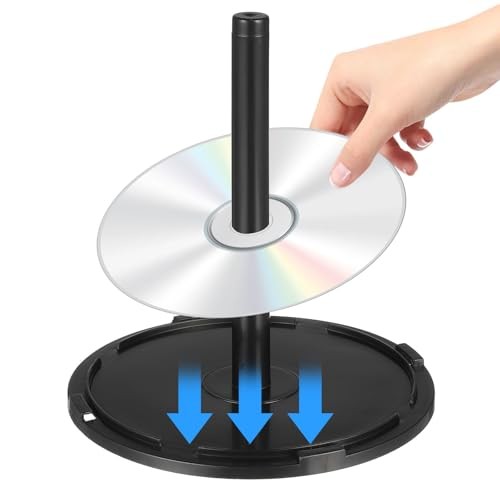 Empty CD/DVD Cake Box Spindle, 2PCS Empty DVD Storage Bucket Clear Holder CD