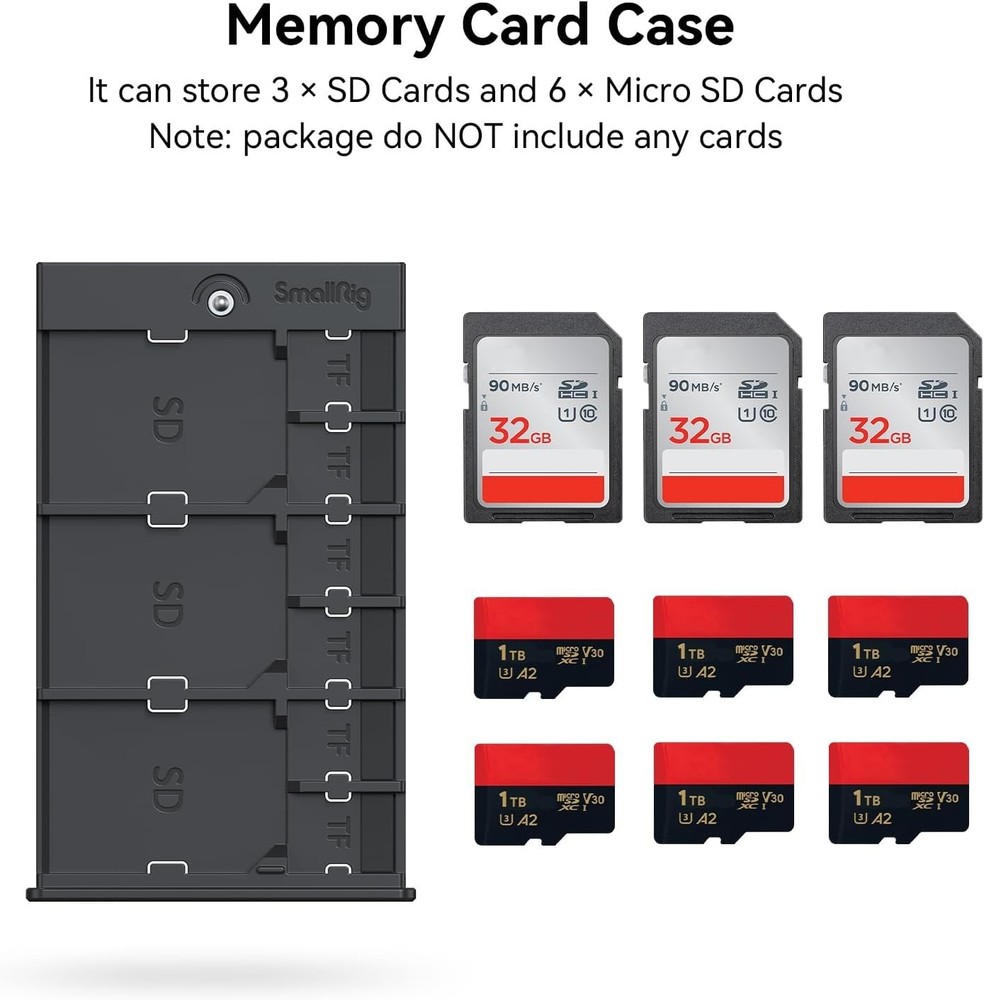 Durable Memory Card Storage Solution - 3 SD & 6 Micro SD Capacity, 2832B