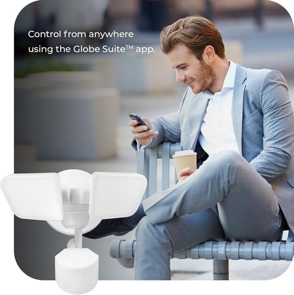 Globe Smart Motion Security Light – WiFi, 2200lm, Alexa/Siri/Google