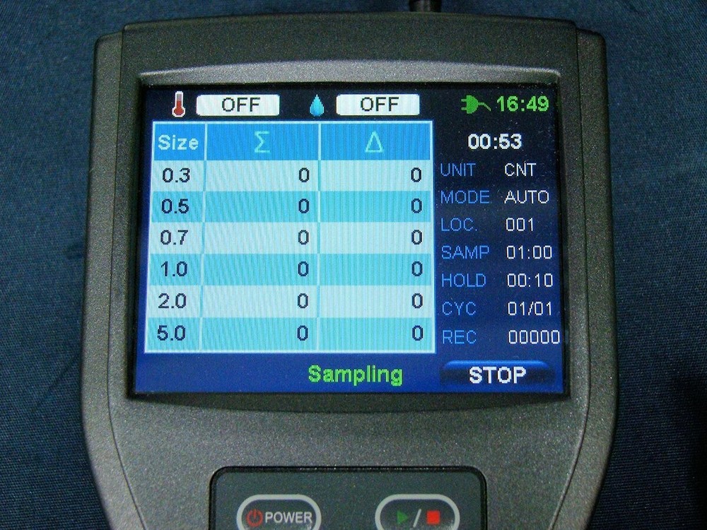 Airy Technology model P611 Handheld airborne particle counter W/ Accessory
