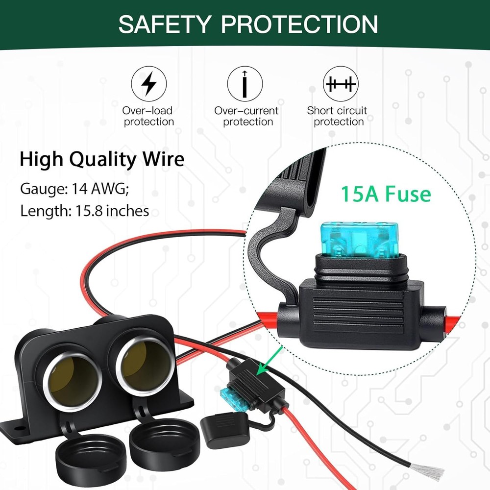 Car Cigarette Lighter Socket Power Splitter