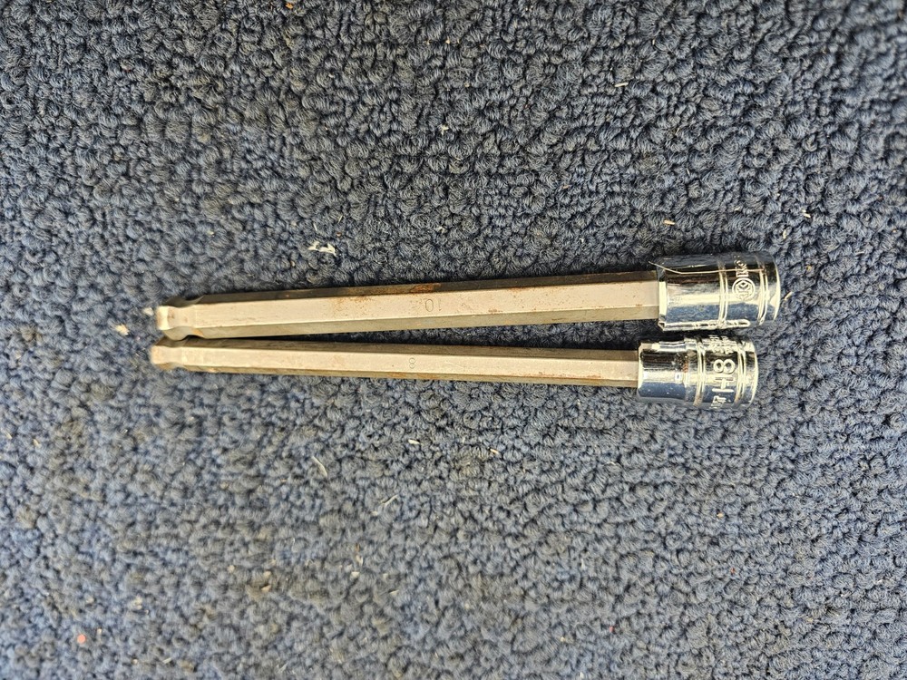 (QTY 2) KOBALT H8 & H10 Ball Hex Bit Socket Long